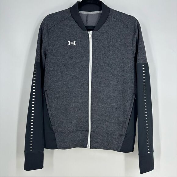 UNDER ARMOUR Women’s UA Qualifier Hybrid Warm Up Athletic Light Jacket Sz M - Picture 2 of 7